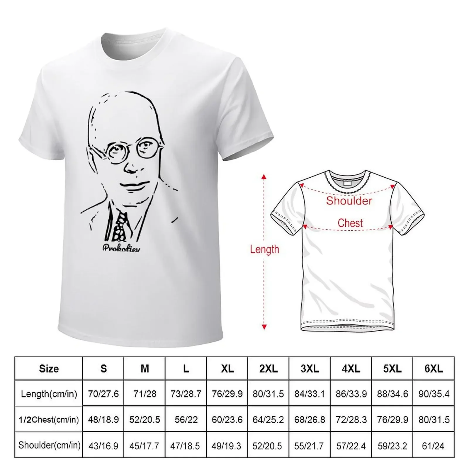 Sergei Prokofiev Russian Classical Music Composer Conductor T-Shirt kawaii clothes Aesthetic clothing t shirts for men pack