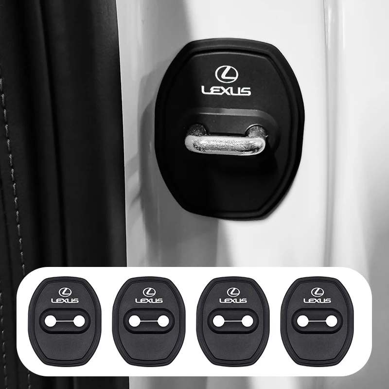 

Car Sticker 4pcs Car Door Lock Buffer Silicone Rubber Pad Accessories Stickers For Lexus F Sport RX330 IS250 Ct200h ES300h RX350
