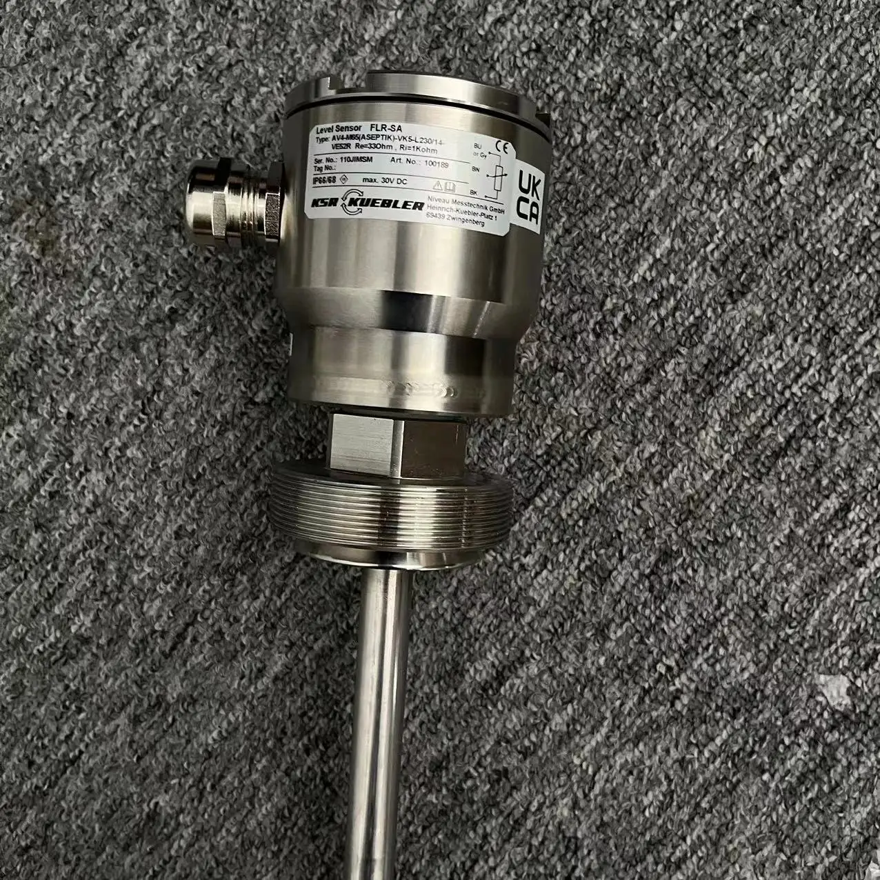 original KSR kuebler liquid level transmitter AV4-M65 (ASEPTIK)-VK5-L230/14-VE52R