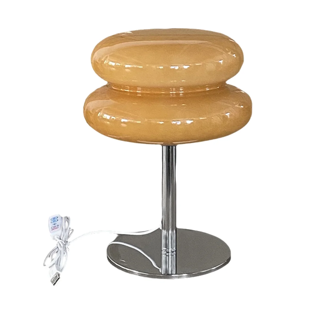 

AB31 Retro Egg Tart Lamp Mid Century Modern Mushroom Lamp USB Desk Lamp Trichromatic Dimming Living Room Atmosphere Lamps E