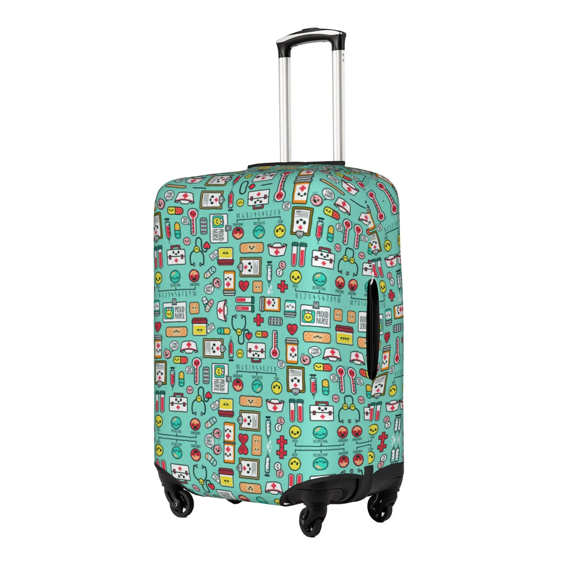 Proud to Be a Nurse Luggage Cover Fashion Health Care Nursing Suitcase Protector Covers Suit For 18-32 inch