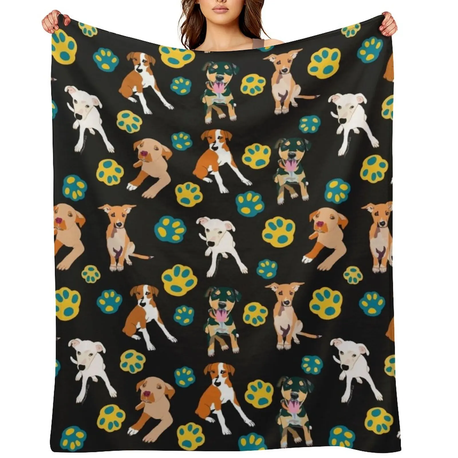Potcake Mania Throw Blanket Tourist Soft Plaid wednesday Plaid Thermal Hairys Blankets
