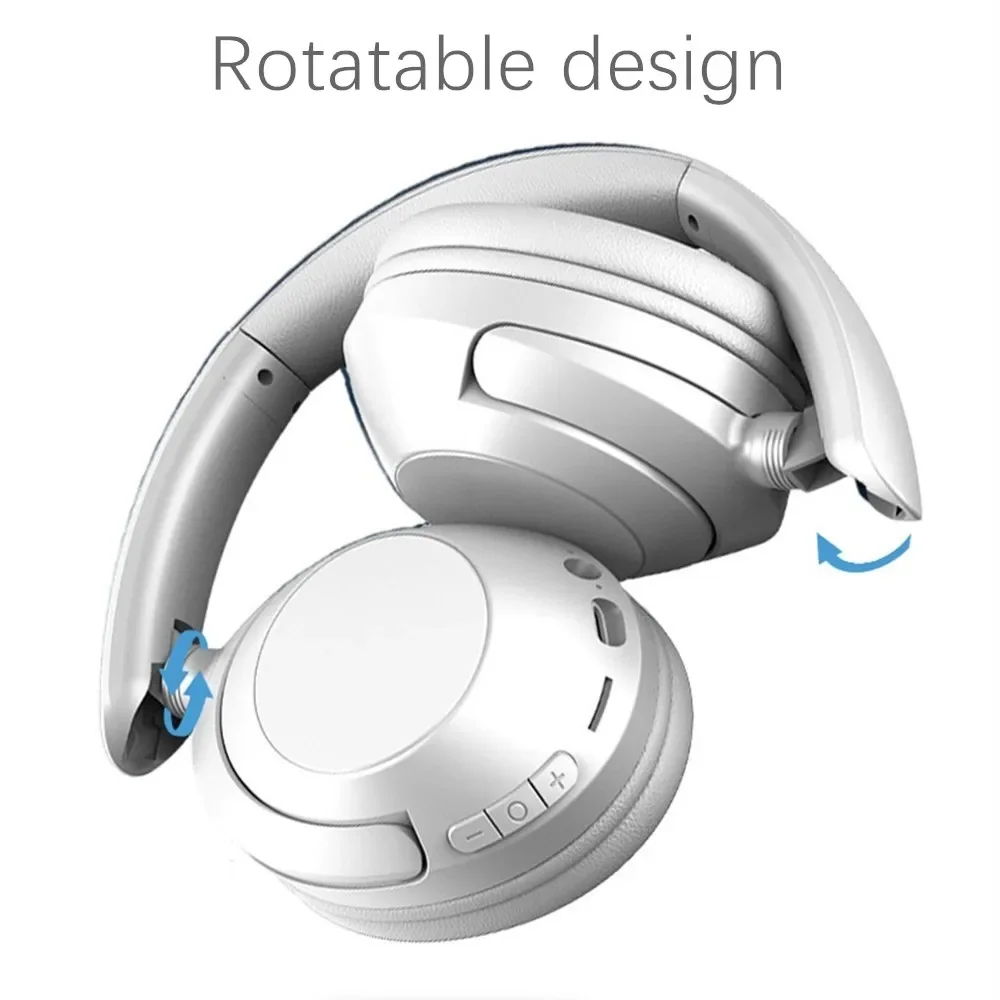 Shoumi-auriculares inalámbricos de 15 horas con Bluetooth 5,3, cascos grandes para TV, orejeras grandes giratorias con adaptador USB para televisión y PC