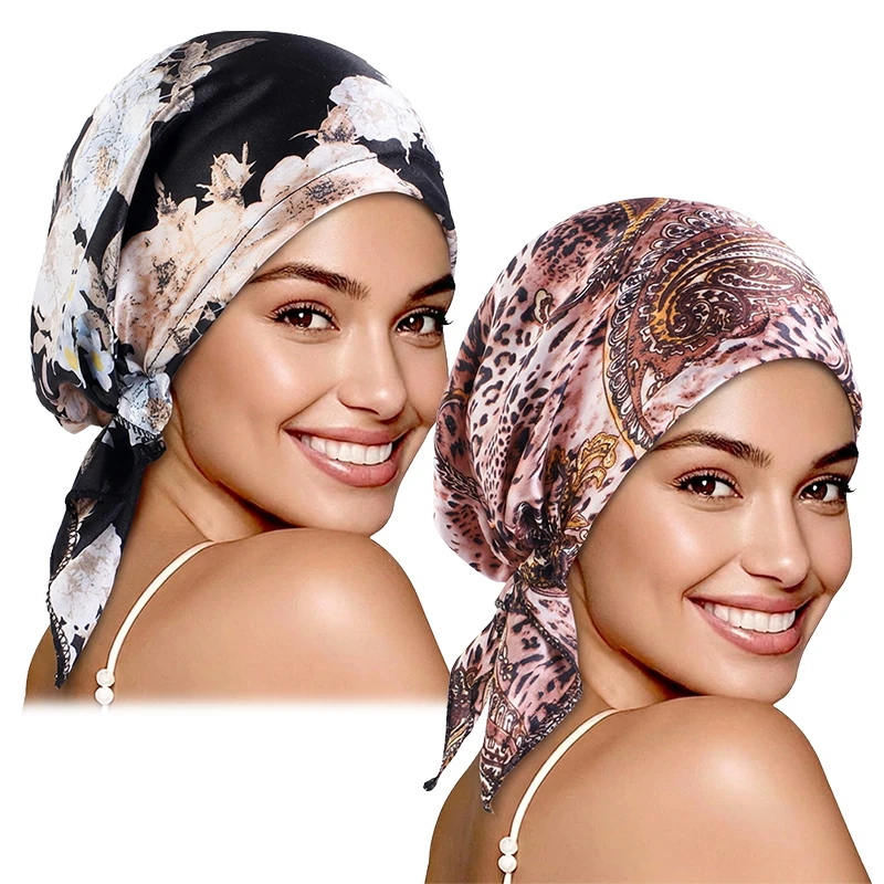 Atmungsaktiver Vorgefertigter Turban-Hijab für Frauen mit Neuem Paisley-Muster Muslimischer Hijab Chemo-Mütze Schlafmütze Hijab