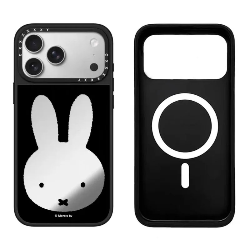 Multiple Cool Miffy Cases Magnetic Soft TPU for IPhone 17ProMax/16/15Pro Fun Cartoon Protective Case Compatible Magnetic Holder