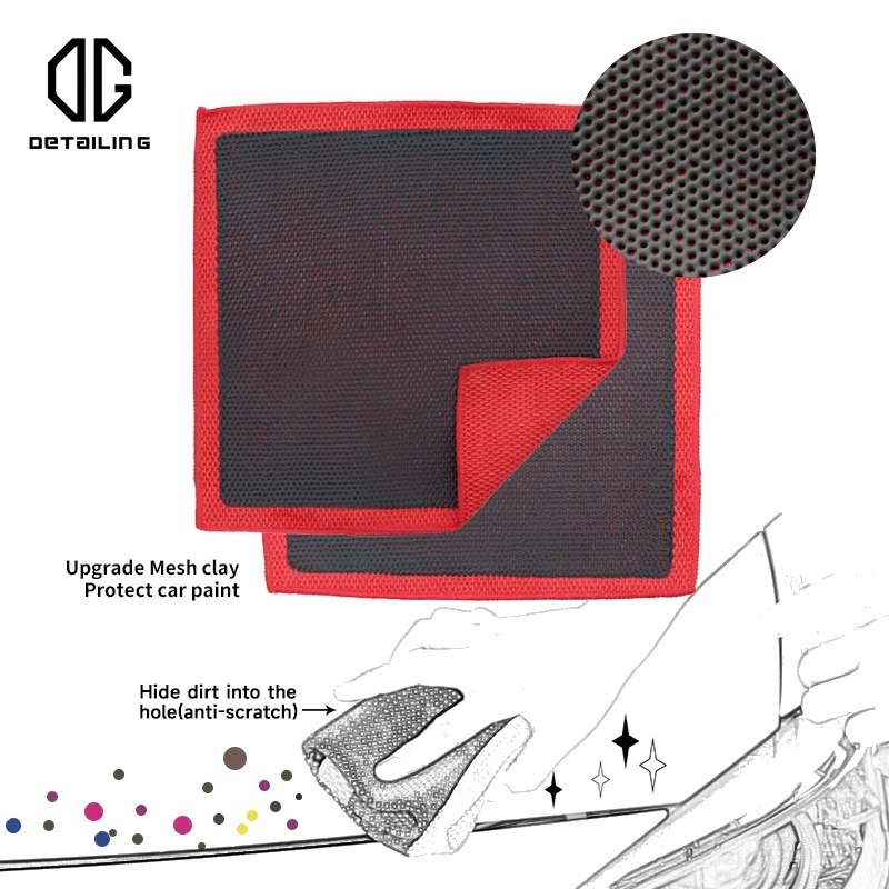 DETAILING Car Cleaning Towel Magic Clay Cloth Car Detailing Clay Bar Towel Double -face Microfiber Washing Cloth