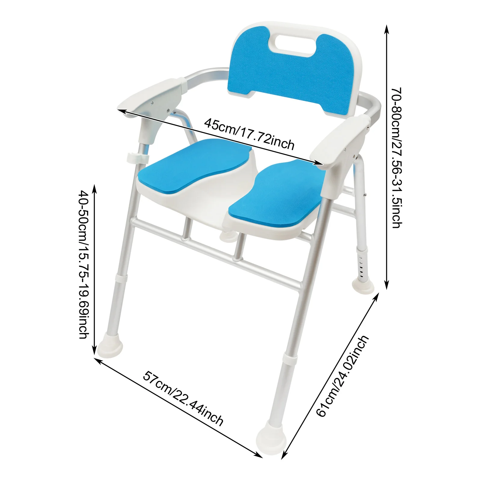 

U-образное сиденье, складное кресло для душа для частной стирки, пожилых людей и инвалидов, кресло для ванны с регулируемой высотой