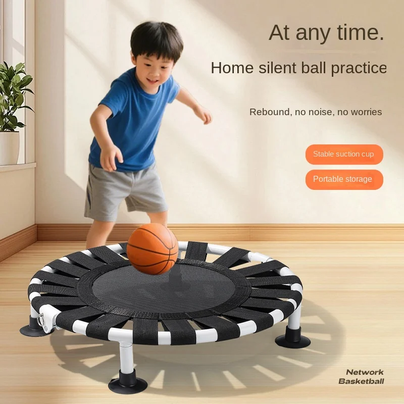 

Basketball rebound net indoor ball practice training aid home soundproof dribbling racket elastic net basketball training device