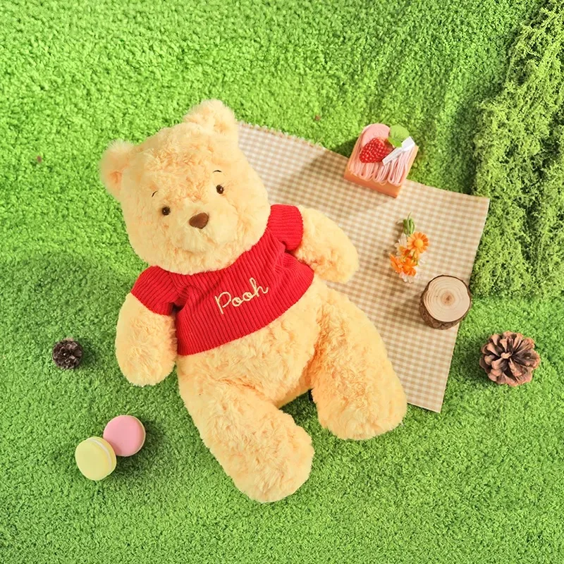 Genuine Winnie the Pooh 100th Anniversary Plush Toy Plushies Soft Stuffed Doll Cuddly Pillow Collection Kids Birthday Gifts