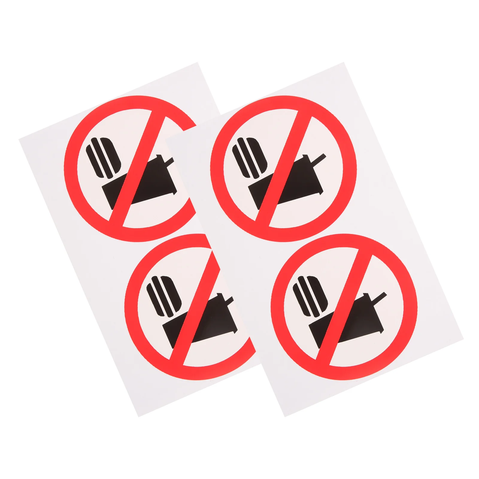 

4 Pcs Applied No Eating or Drinking Stickers Food Allowed for Warehouse Applique Office Wall Sign Business Permitted Warning