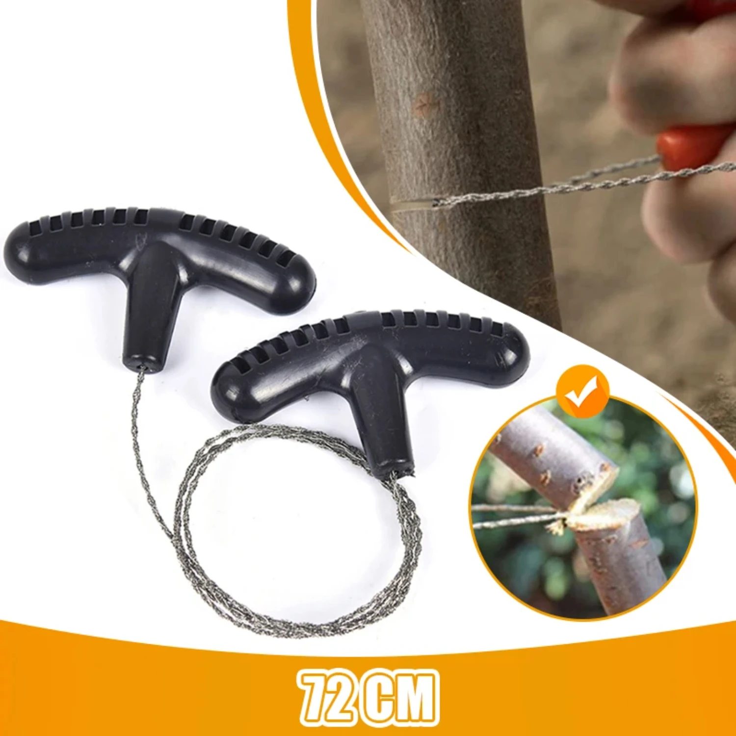 Durable and Reliable Portable Steel Wire Chain Saw - Essential Survival Tool for Outdoor Adventures, Hunting, and Carpentry - Pr