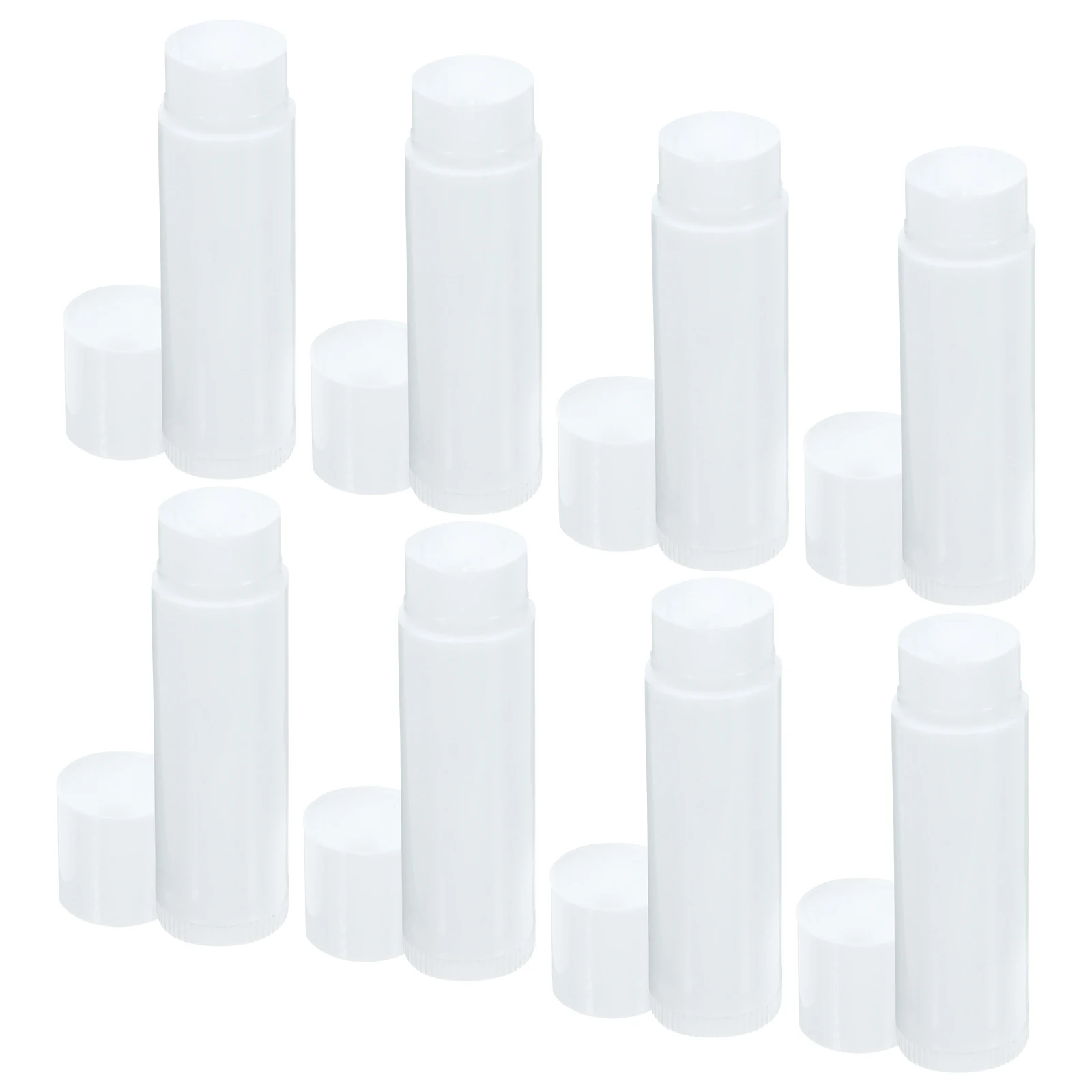 50 stuks lippenbalsembuis met doppen, natuurlijke polypropyleencontainers voor handgemaakte wasstokdispenser, glad push-ontwerp