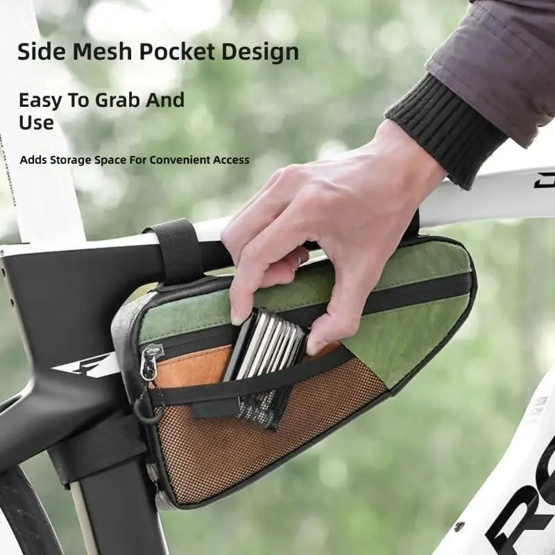 

Zippers Closure Road Bike Top Tube Bag Waterproof Bicycles Front Frame Bag Cycling Crossbars Storage Pouches For Biking 24BD
