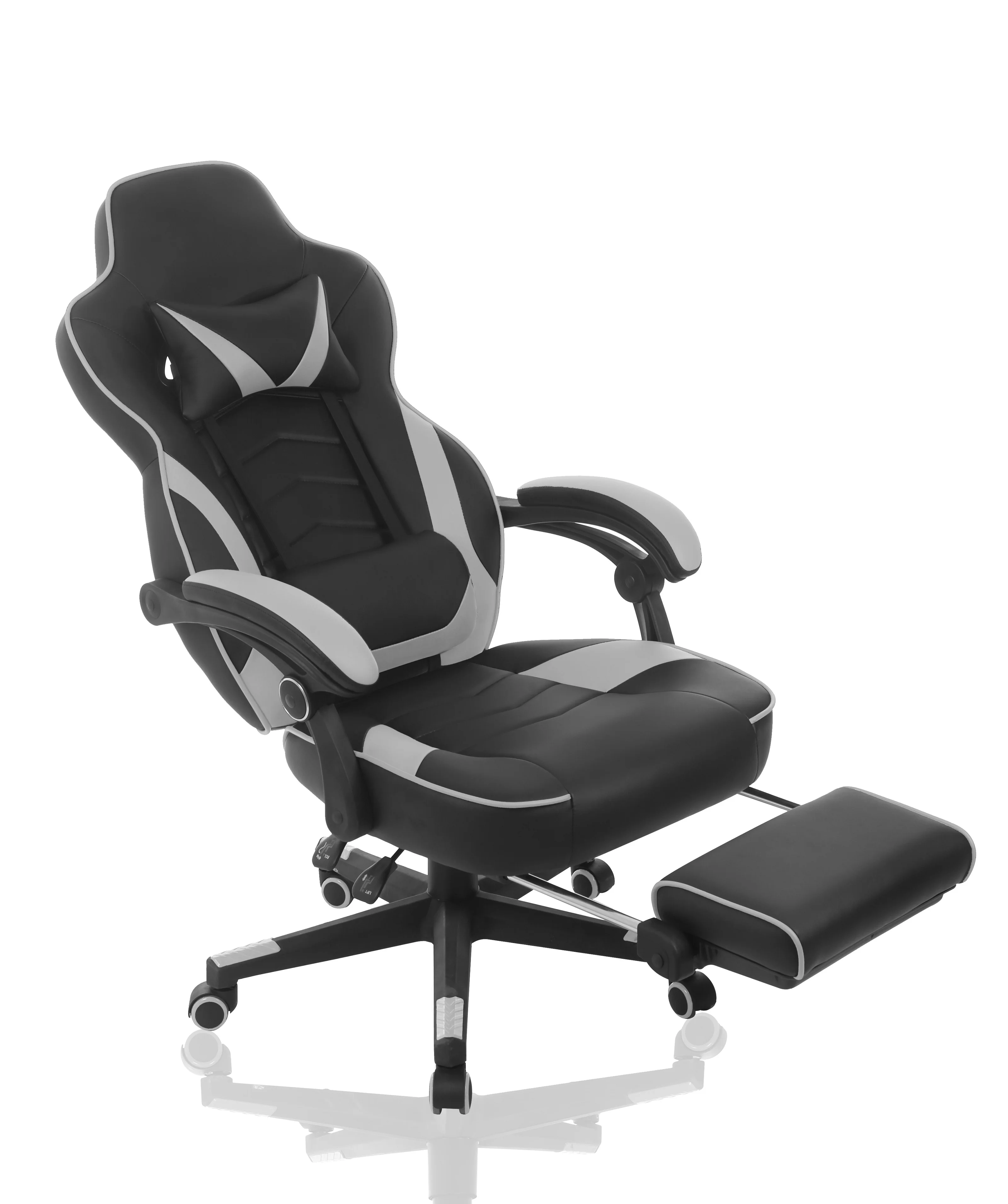 Cheap Wholesale Game Chair Lumbar Pillow Sillar Game White Massage Gaming Chair Reclining Gaming Chair White With Footrest