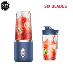 Mini exprimidor de frutas eléctrico portátil de 400ml, carga USB, taza de jugo de fruta de naranja y limón, licuadora de batidos, electrodomésticos de cocina