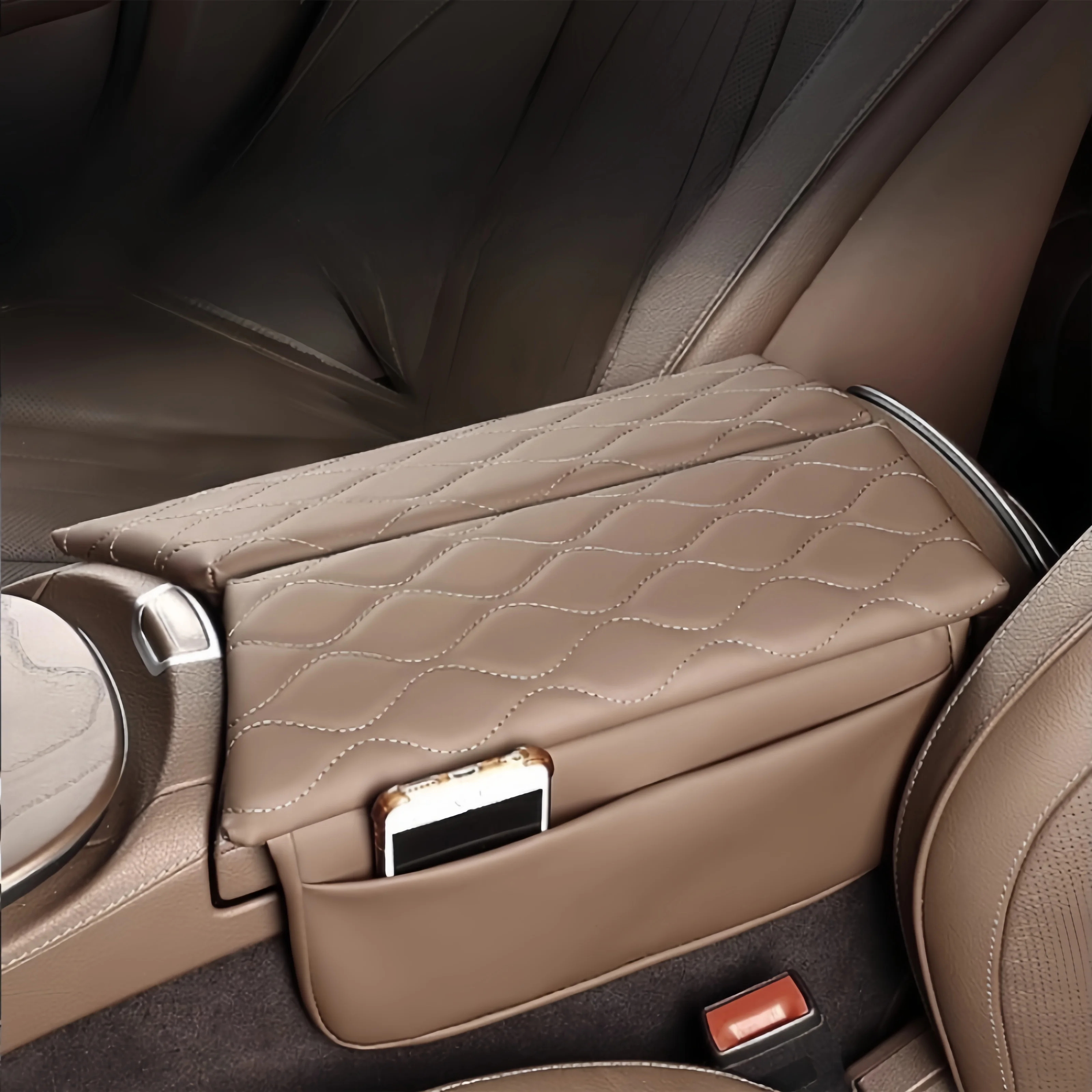 

Center Console Armrest Box Cover Pad For Mercedes Benz E Class 2017-2022 W213 CLS 2018-2022 Leather Anti-Scratch Armrest Cushion
