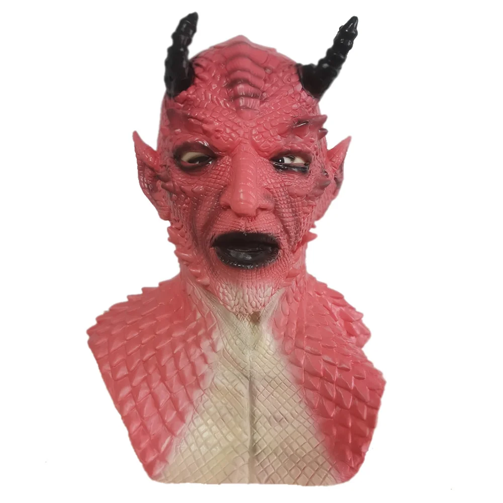 Belial Mask Devil Lord of Lies Masks Latex Headgear Cosplay Props Costume for Adult Halloween