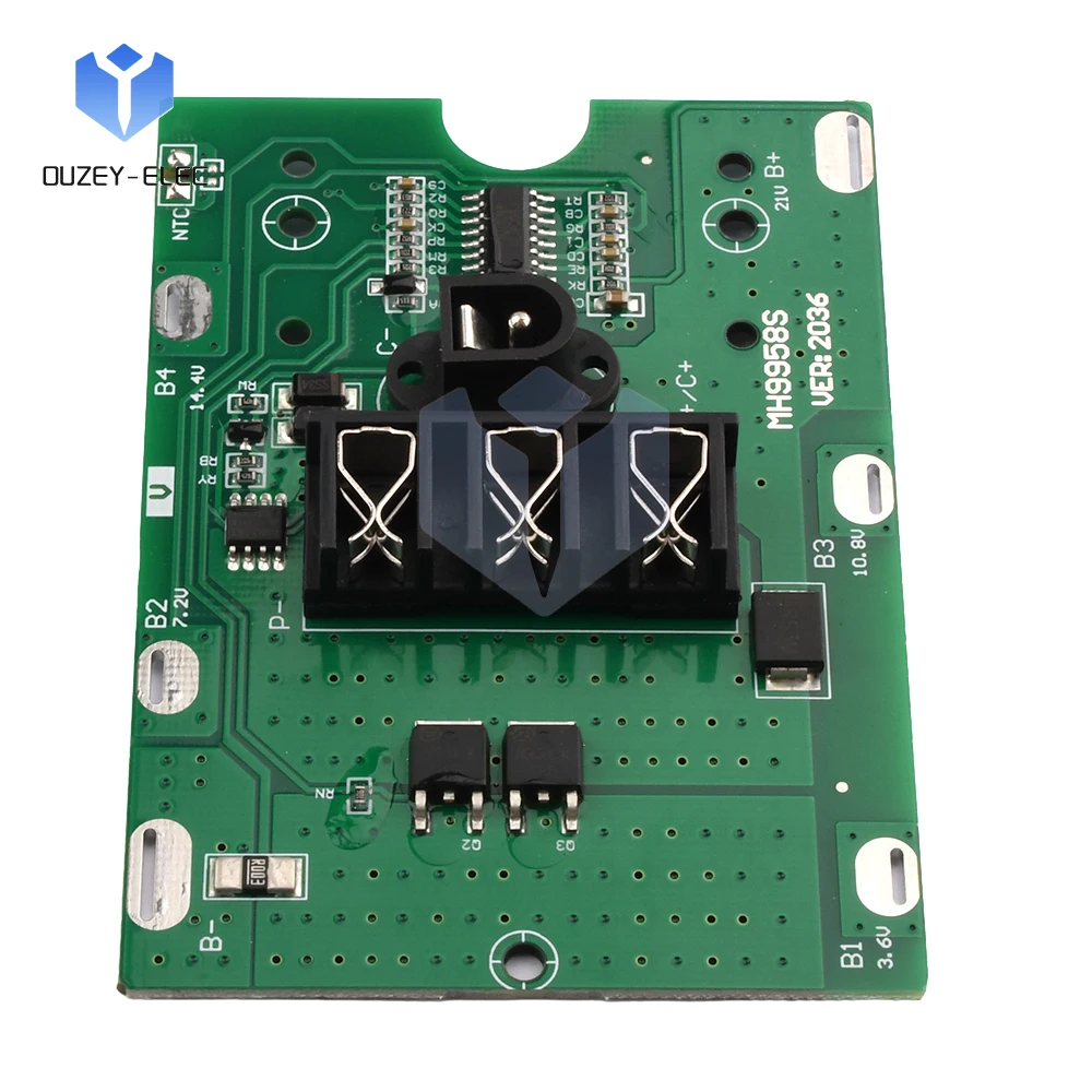 5S 21V 20A Płyta zabezpieczająca przed ładowaniem baterii litowych Moduł BMS Ochrona temperatury NTC Złącze DC do narzędzi wiertarskich