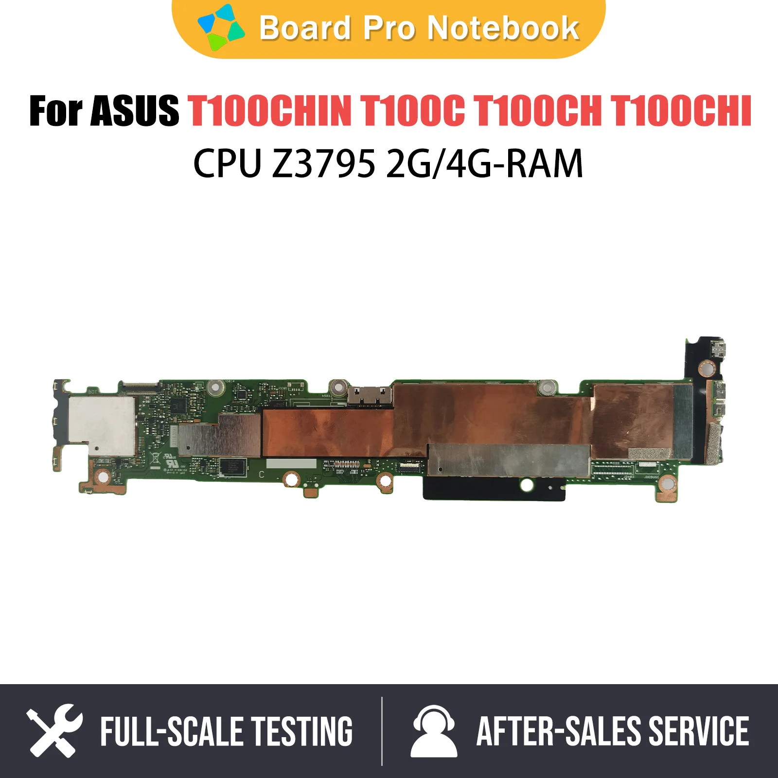 Laptop Motherboard For ASUS T100CHIN T100C T100CHIN T100CH T100CHI Notebook Mainboard Z3795 CPU 2G 4G RAM 64GB SSD Systemboard