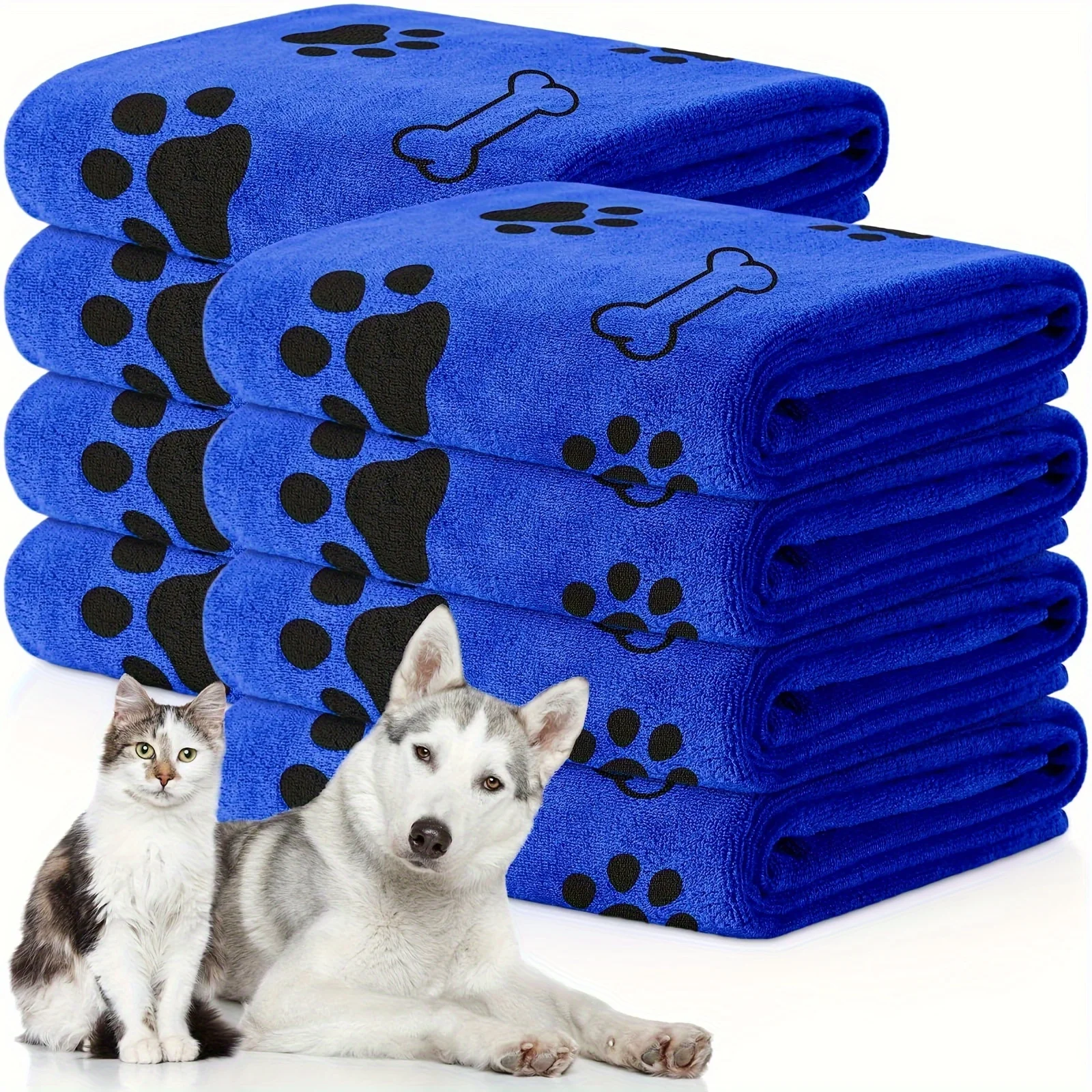 2/4 Pieces Dog Melon Towels for Drying Dogs Cats Pets Ultra-fine Fiber Quick Drying Dog Paw Towels Pet Bath Products