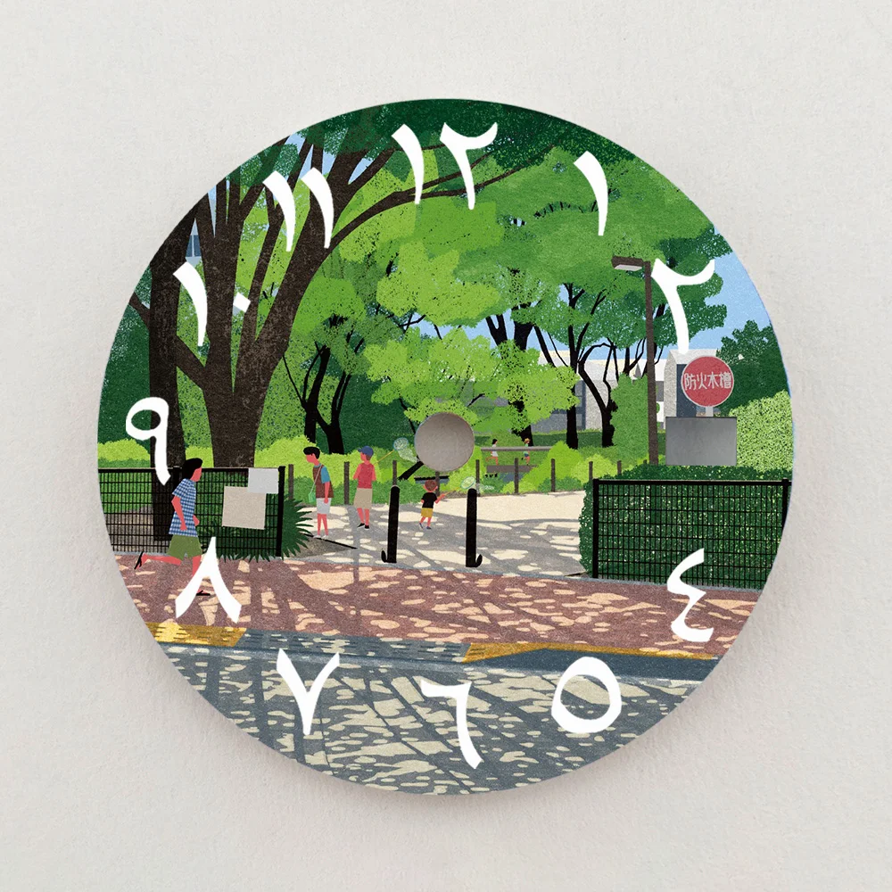 28.5mm NH35 Dial City Park Street Landscape Dial Luminous Dial NH36 Dial Watch Accessories Fits NH35/NH36 Movements Custom LOGO