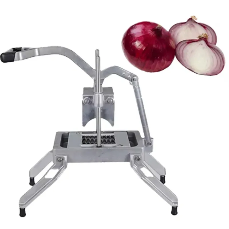 Hoge kwaliteit handmatige commerciële groentesnijden Golvende aardappel Chopper Ui Tomaat Snijmachine Machine