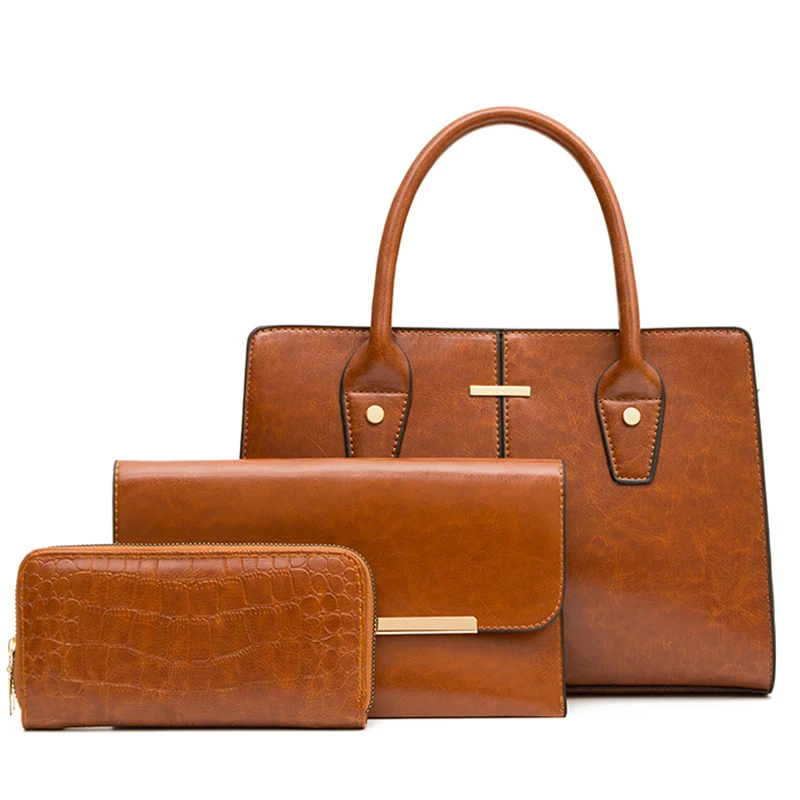 3 pz/set borse a tracolla in pelle composita a tracolla di lusso da donna di grande capacità borse popolari da donna di design semplice