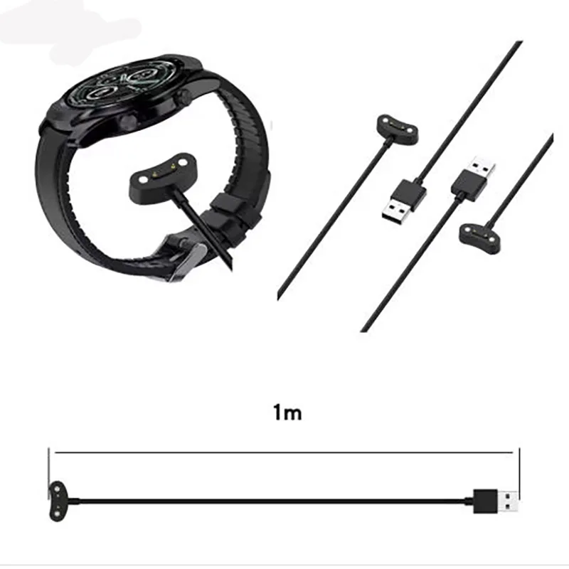 

1M SmartWatch Watch Charger For Ticwatch Pro3/proX USB Portable Fast Charging Cable Power Adapter Accessories For Ticwatch E3