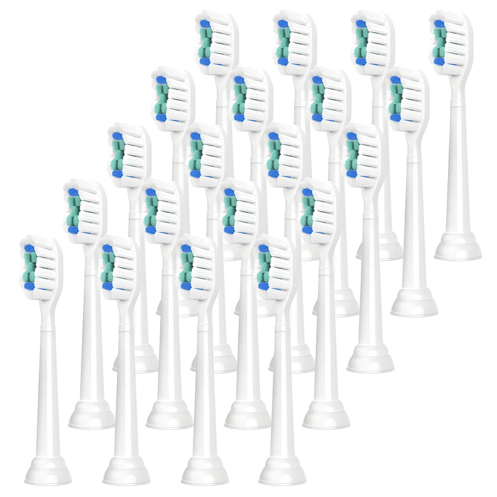 4/8/12/20 stuks vervangende opzetborstels compatibel met Philips Sonicare elektrische tandenborstel, tandenborstelkop met Dupont-haren