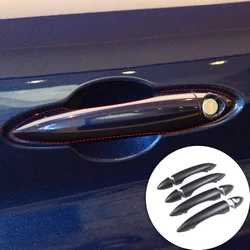 ABS Matte Black Car Door Handle Cover For Alfa Romeo Giulia/Stelvio 2017-2020 Car Handle Cover Auto Styling Accessories