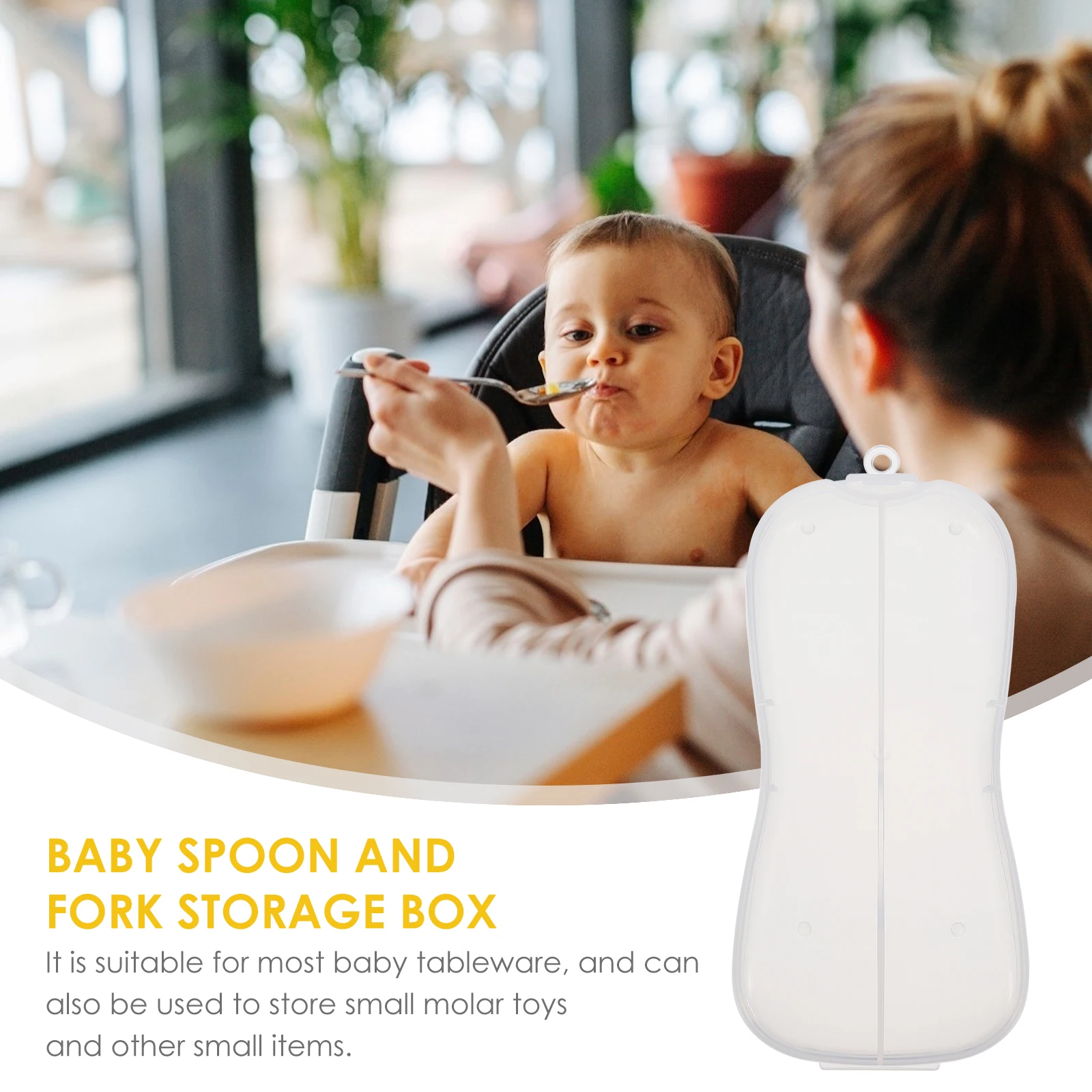 

6pcs Spoon Fork Storage Box Container Hygienic Dustproof Portable Newborn Flatware Case Travel Diaper Bag Friendly