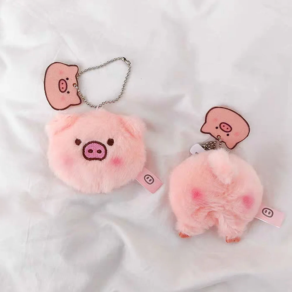 Rosa Schwein Plüsch Anhänger Korea ins Kinder Schlüssel ring Brosche niedlichen Cartoon Schlüssel bund Tier ausgestopfte Schlüssel ringe Kette Geschenk Puppe Anhänger