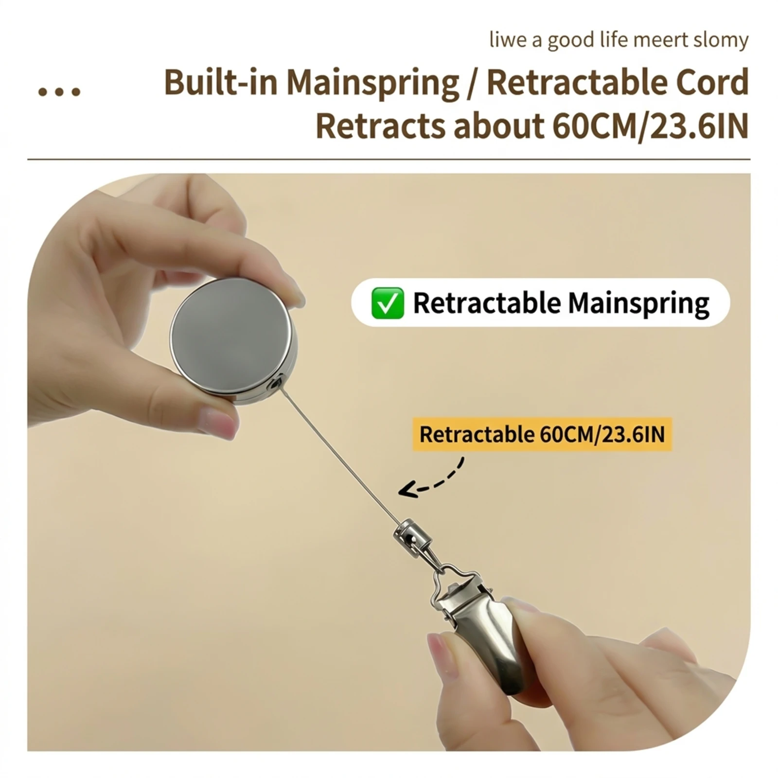 Retractable Hook Clip Zinc Alloy Automatic Rebound Hanging Clamp for Kitchen Bathroom Office Towels Rags Durable Tool