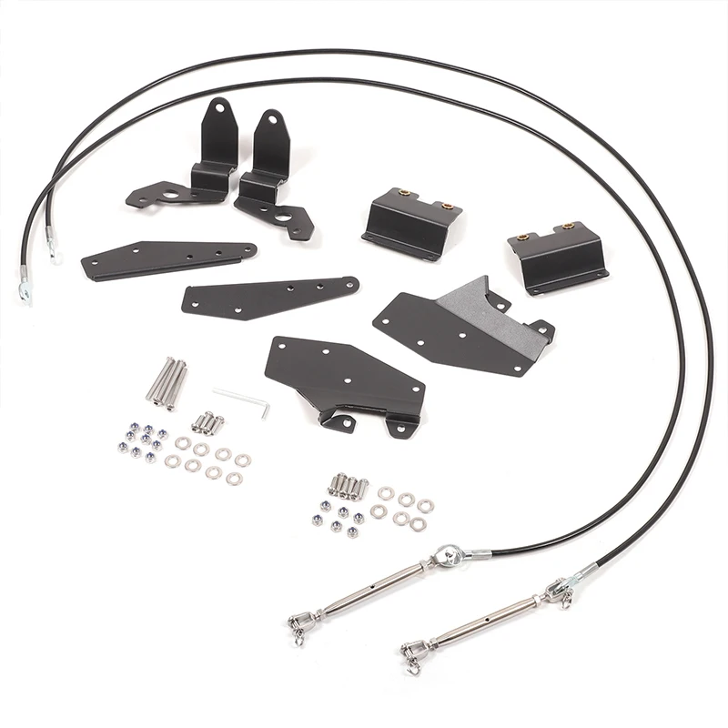 Carbon Steel For Ford Ranger T6 T7 T8 15-21 Car Through Jungle Protect Hood Latch Catch Lock Obstacle Eliminate Rope Accessories