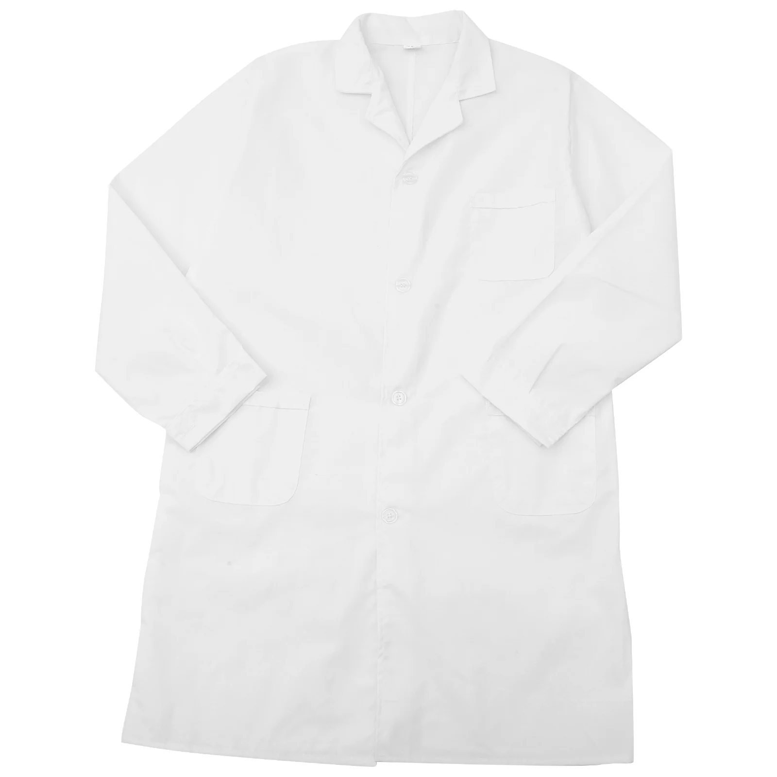 

White Laboratory Coat Men Doctor Costume Long Sleeve Cotton Medical Lab Uniform Healthcare Apparel
