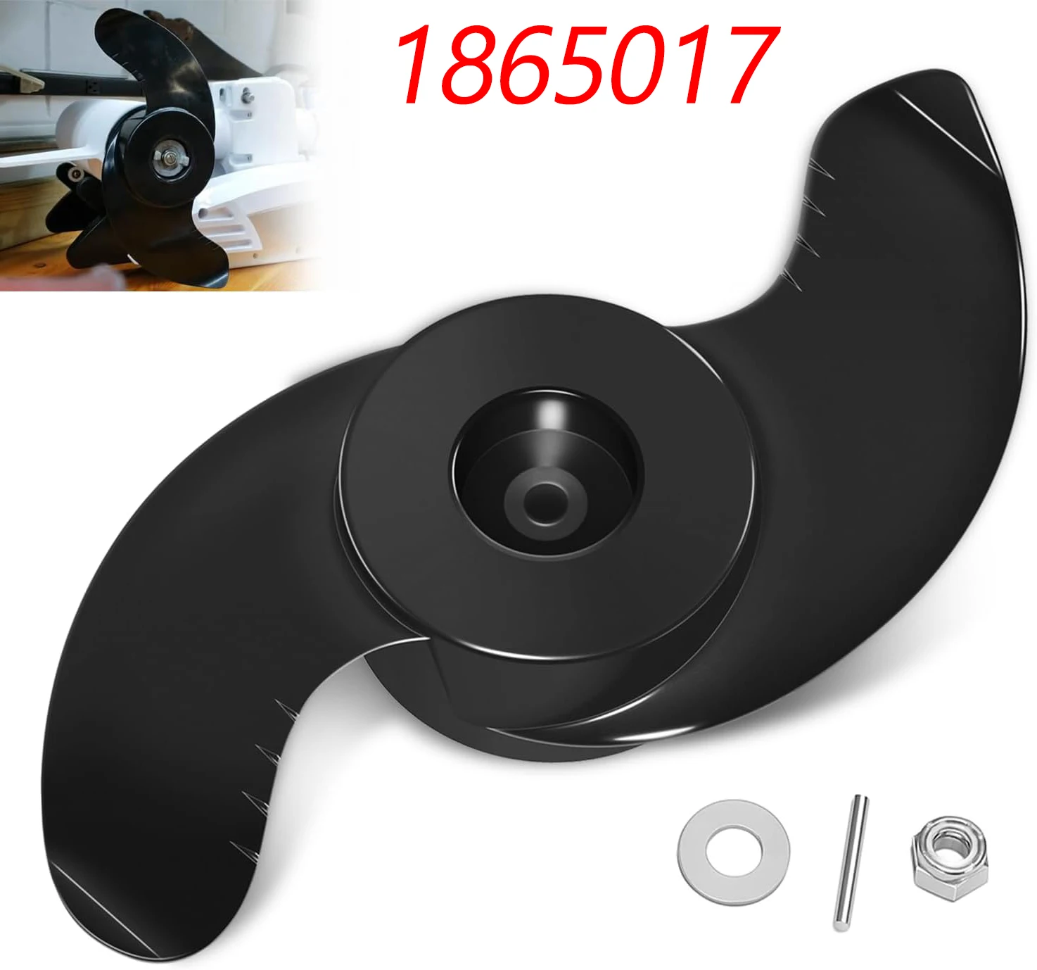 mkp-32-トローリングモータープロペラ交換用部品（minn-kota用）-ウィードレスウェッジ2プロペラ、3-5-8インチモーター径対応、2091160の代替品