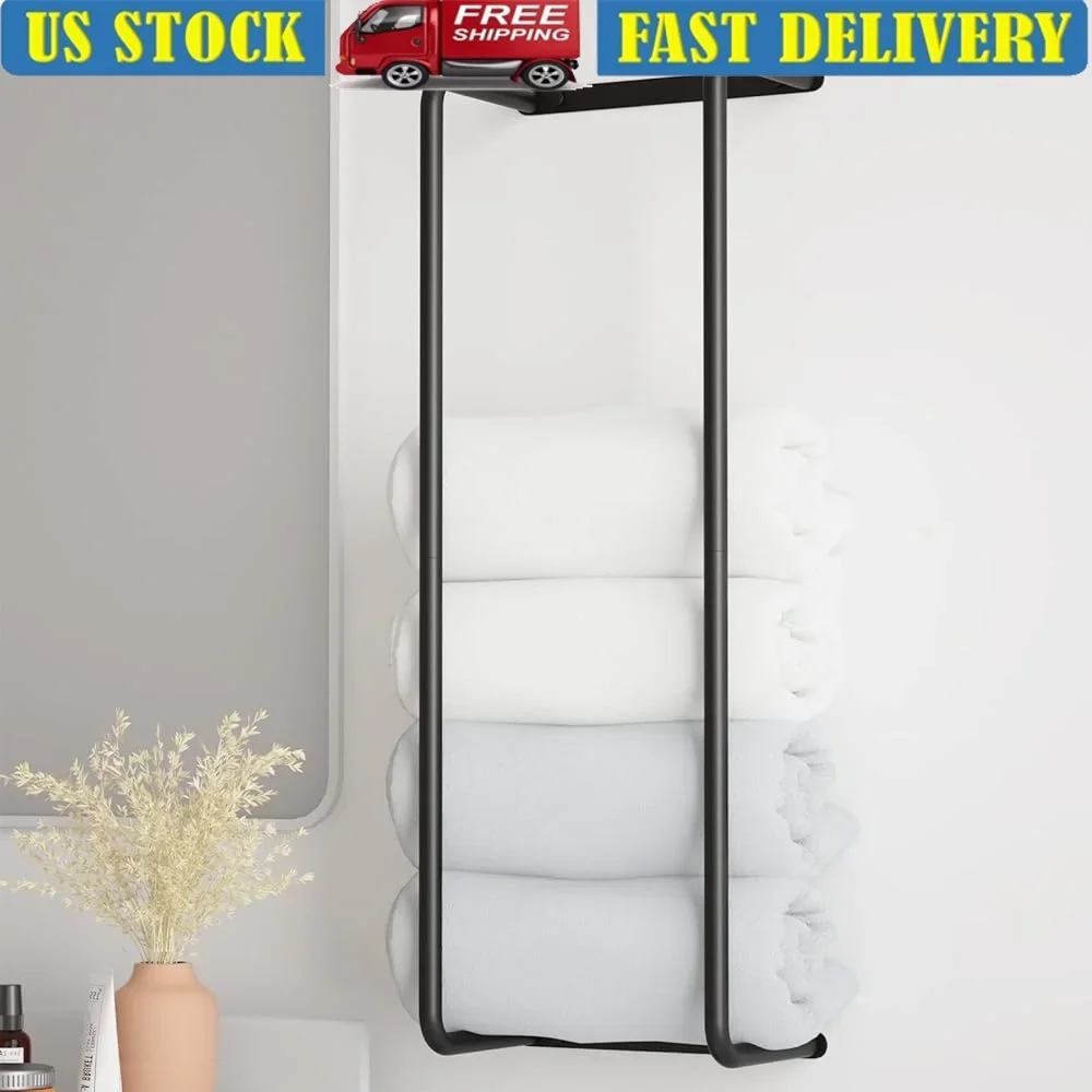 

Настенная вешалка для полотенец, органайзер из нержавеющей стали, держатель для банных полотенец, современный дизайн, экономия места, решение для хранения в ванной комнате