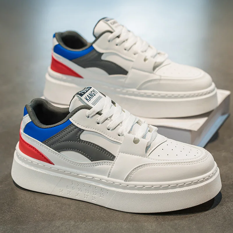 

High Quality Men's Street Skateboard Shoes Summer Casual Platform Sneakers for Men Mixed Color Lightweight Vulcanized Sneakers