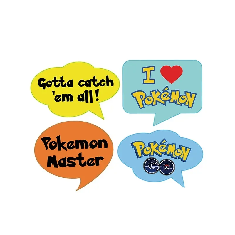 Accessoires de fête photo Pokémon pour enfants, support photo, anime japonais, cosplay, jouet, anniversaire, lever la main, cadeau de Noël, 19 pièces