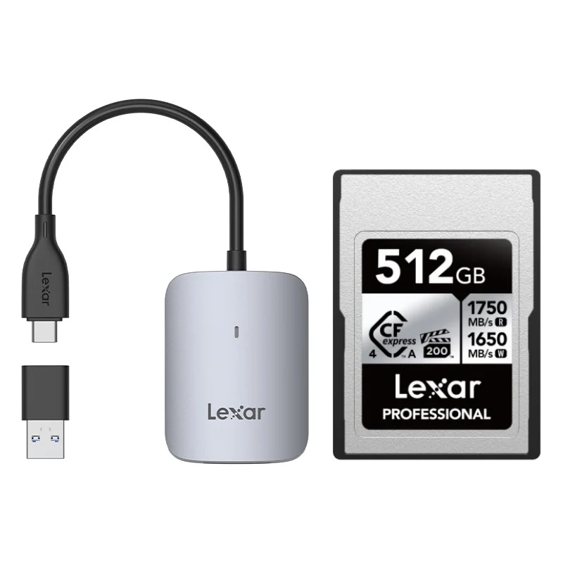 Lexar Professional SILVER CFexpress 4.0 Type A geheugenkaart 256GB 512GB VPG200 8k CFA kaart voor SONY camera tot 1750Mb/s CF-kaart