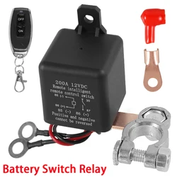 12V Battery Switch Relay Remote Control Car Battery Disconnect Relay Anti-Theft Battery Shut Off Switch Isolator for Auto Truck