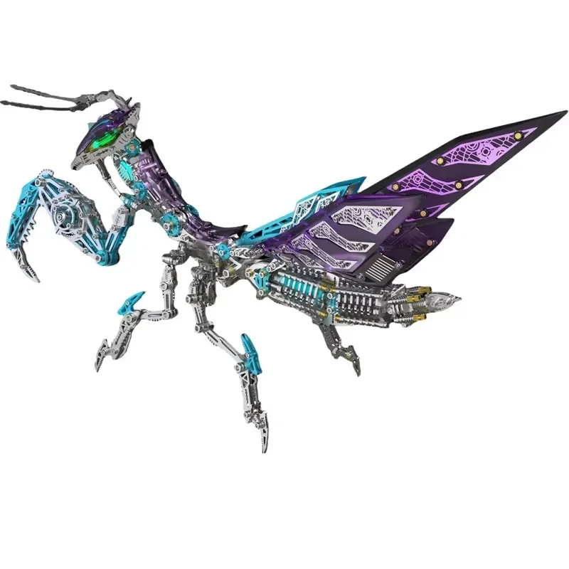 1000 Pieces Mechanical Mantis 3D Metal Puzzle DIY Assembly Model Educational Toy for Teens Handmade Gift 7 Hours Build Time