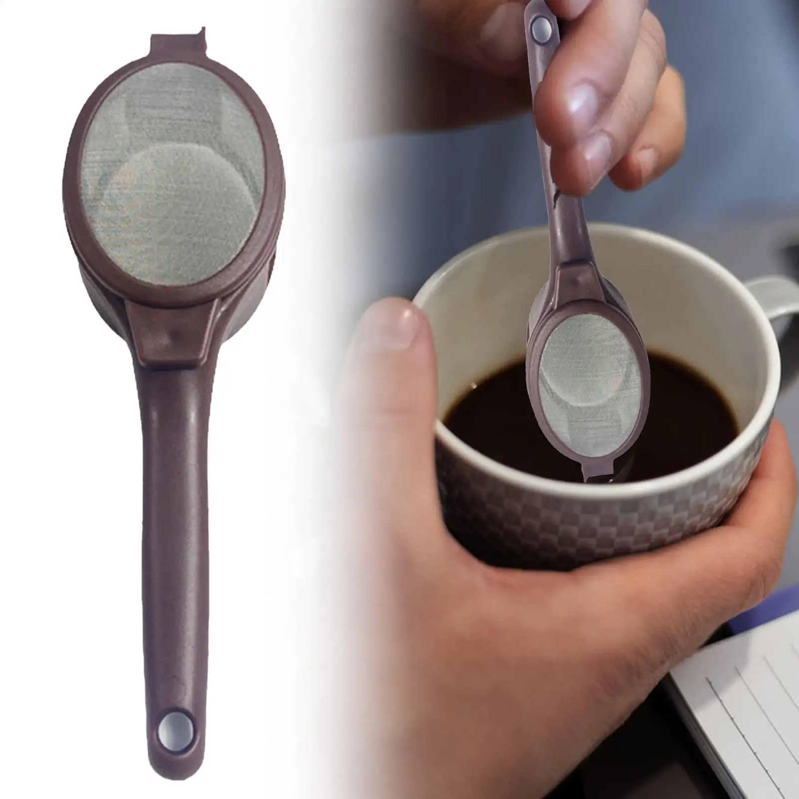 Kaffeekapsel-Pulverfilter Löffel Tee-Infuser Wiederverwendbarer Lose-Blatt-Teesieb-Beutel Tragbarer Netz-Tee-Filter Kaffee- und Tee-Zubehör