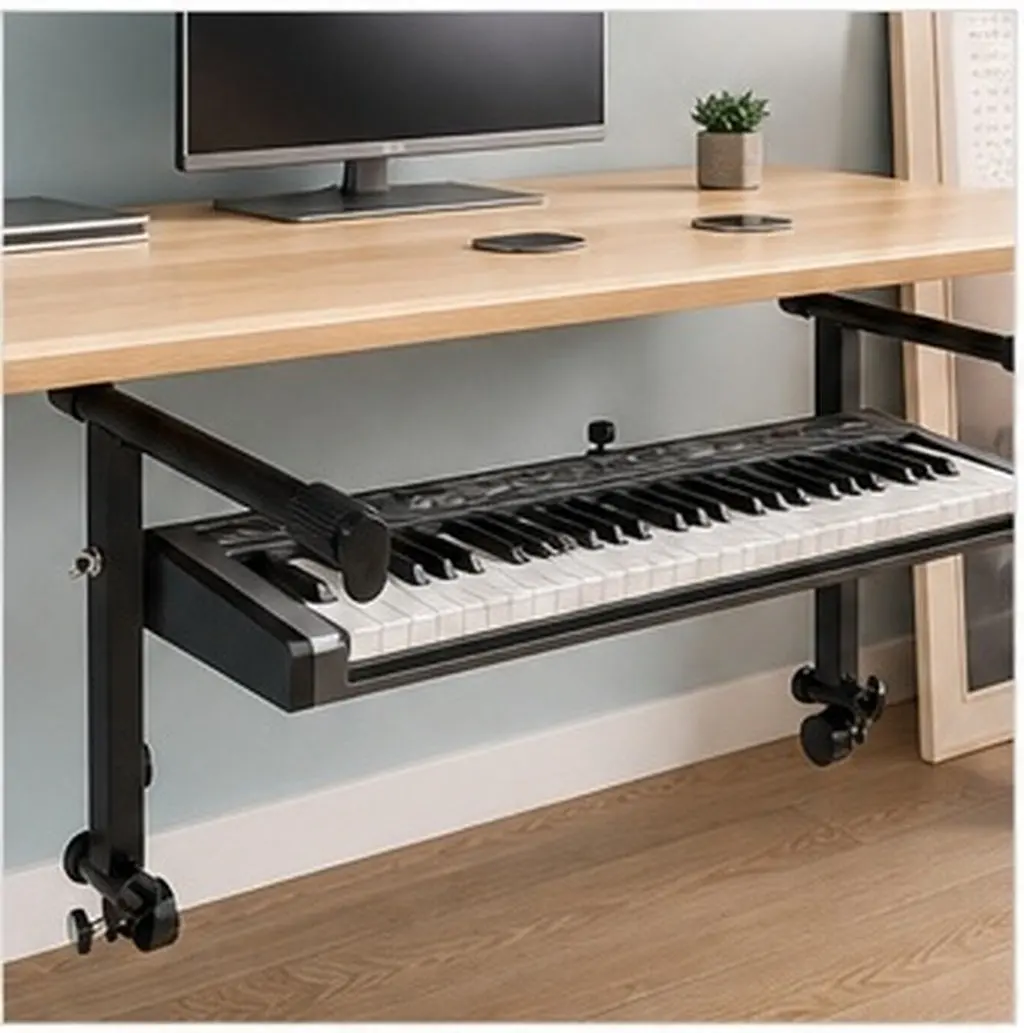 1Set Keyboard Rack High Quality Iron Adjustable Width 71Cm Electronic Piano Stand Rubber Sleeve Holder for Instrument Placement