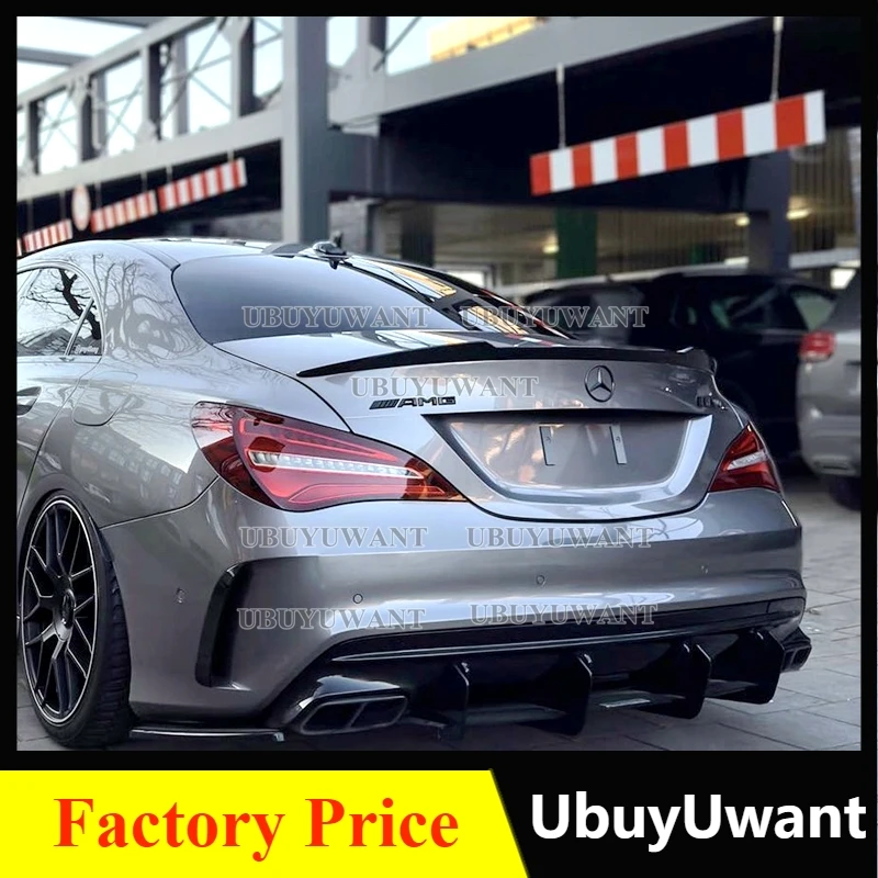 CLA Class Carbon Fiber Rear Spoiler Trunk Wings For Mercedes Benz CLA45 W117 C117 CLA 200 250 260 Sedan 2013-2018