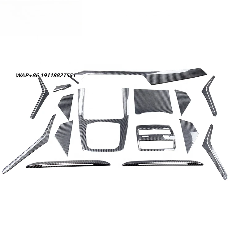 Real Dry Carbon Fiber Interior Kits Dashboard Cover Center Console Panel Door Trims for  X5 G05 X7 G07 2019up