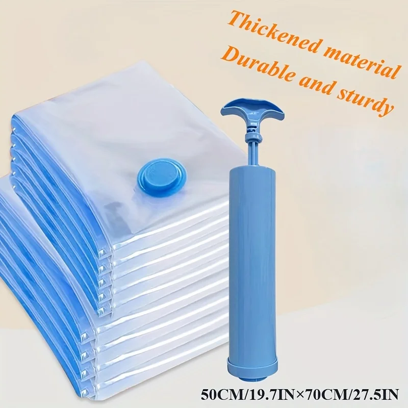 Lot de 3/5/10 Sacs de Rangement sous Vide pour Vêtements et Literie Sacs de Compression Économiseurs d’Espace, Pliables et Réutilisables, Fermeture Hermétique sac de rangement pour valisesac pour