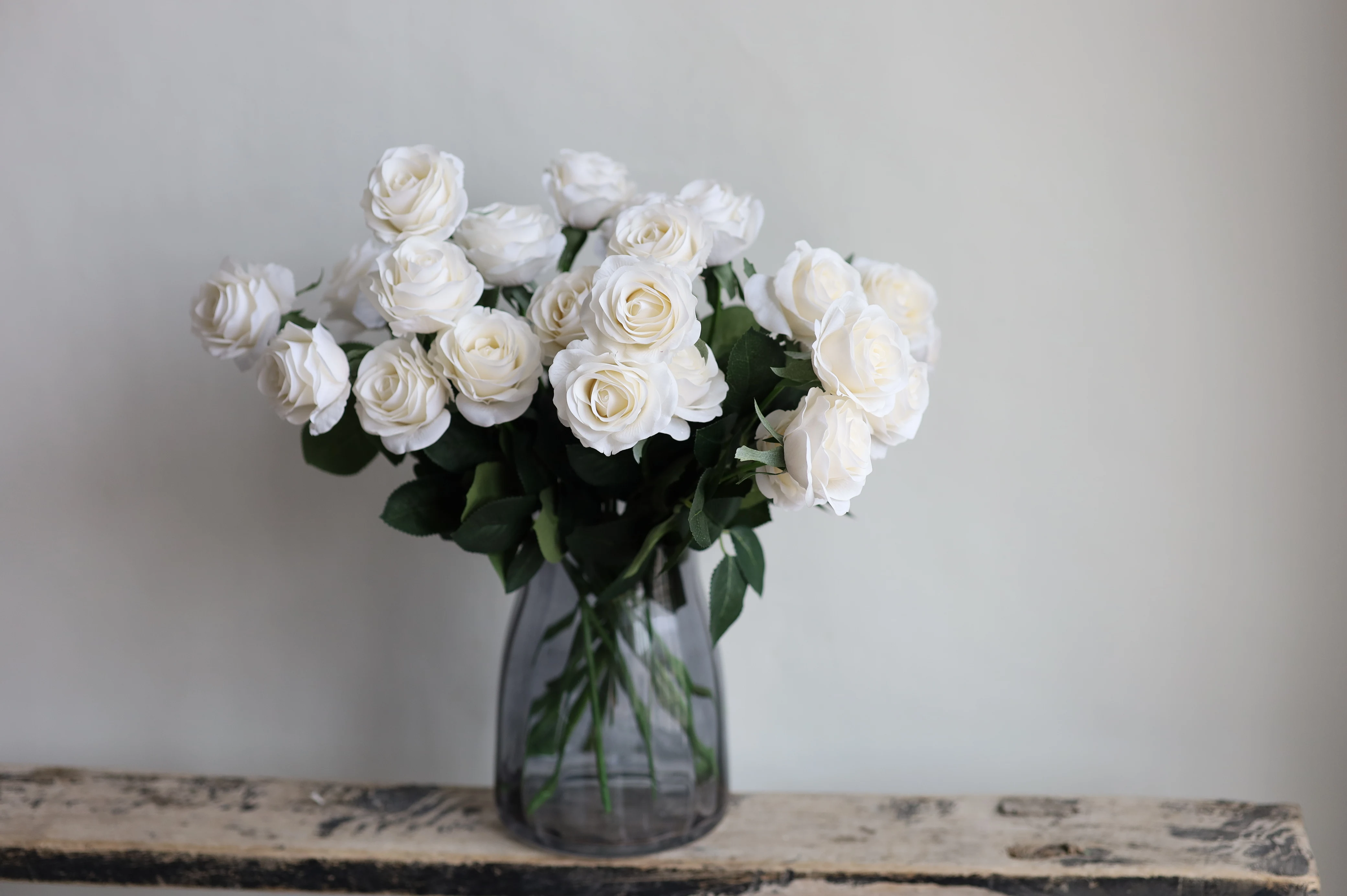 Morandi White Real Touch Roses, Aritificial Flowers, DIY Florals | Wedding/Home Decoration | Gifts, DIY Bouquets/Centerpieces