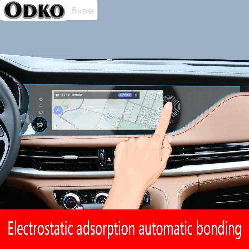 For Changan CS95 2019 -2021 Car GPS navigation Protective film LCD screen TPU film Screen protector Anti-scratch Interior Refit