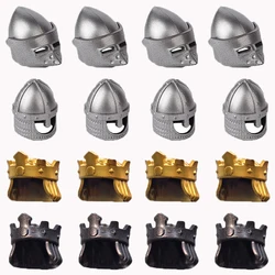 MOC Military Medieval Building Blocks Solider Castle Knights Figures Gifts Weapons Crusade Helmets Crown Spear Mini Bricks QT012